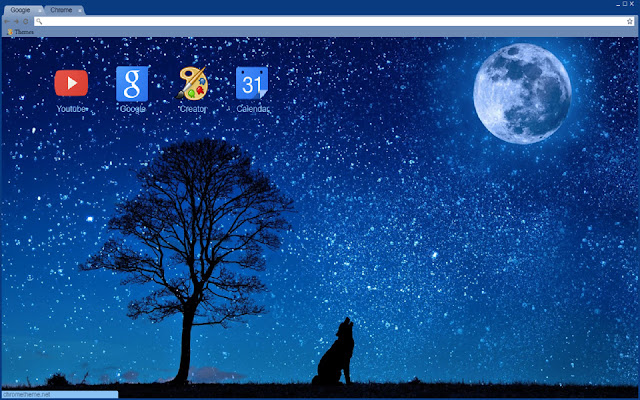 Wolf Howling At The Moon Theme 1280x720  from Chrome web store to be run with OffiDocs Chromium online