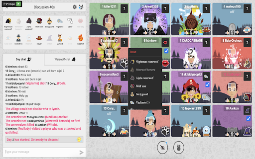 Wolvesville Overlay Role Tracker  from Chrome web store to be run with OffiDocs Chromium online