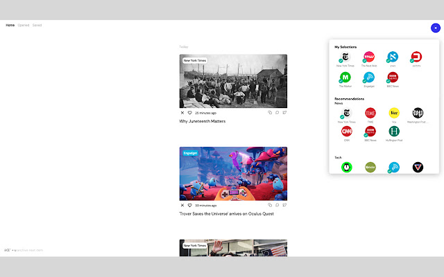 WonderFeed  from Chrome web store to be run with OffiDocs Chromium online