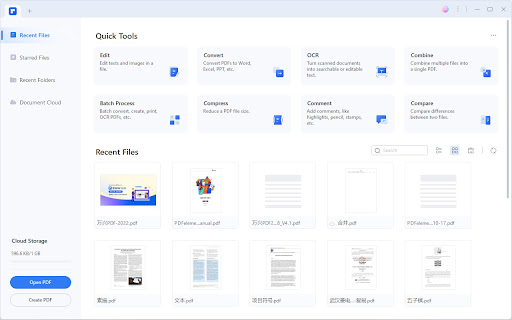 Wondershare PDFelement  from Chrome web store to be run with OffiDocs Chromium online