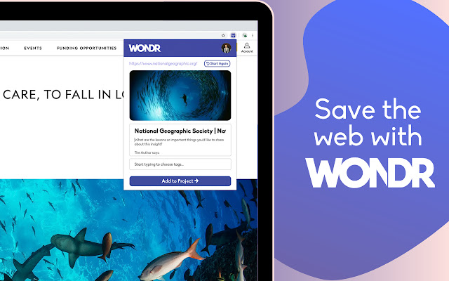 WONDR  from Chrome web store to be run with OffiDocs Chromium online