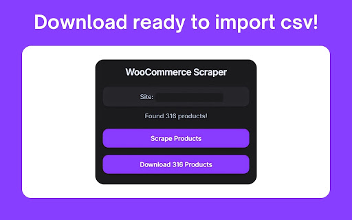 WooCommerce Product Scraper  from Chrome web store to be run with OffiDocs Chromium online