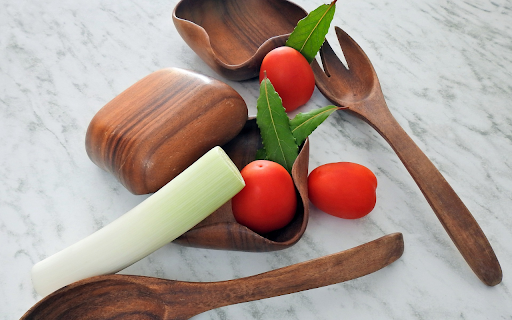 wooden spoon and fork  from Chrome web store to be run with OffiDocs Chromium online