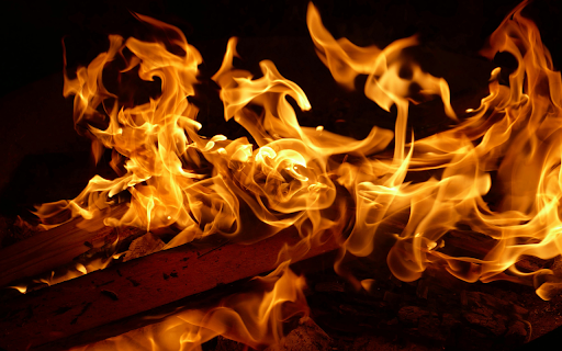 Wood Planks in Yellow Flames  from Chrome web store to be run with OffiDocs Chromium online