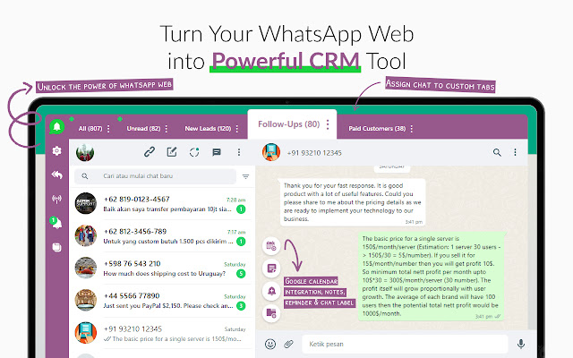 WooNotif CRM  from Chrome web store to be run with OffiDocs Chromium online