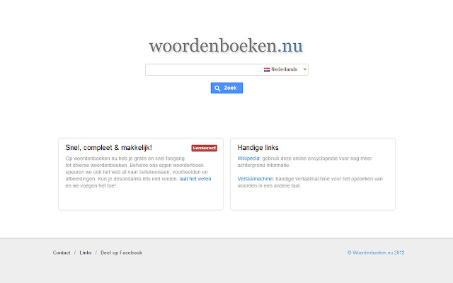 Woordenboeken.nu  from Chrome web store to be run with OffiDocs Chromium online
