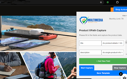 WooScraper  from Chrome web store to be run with OffiDocs Chromium online