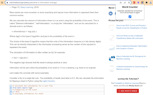 Word and Char Counter  from Chrome web store to be run with OffiDocs Chromium online
