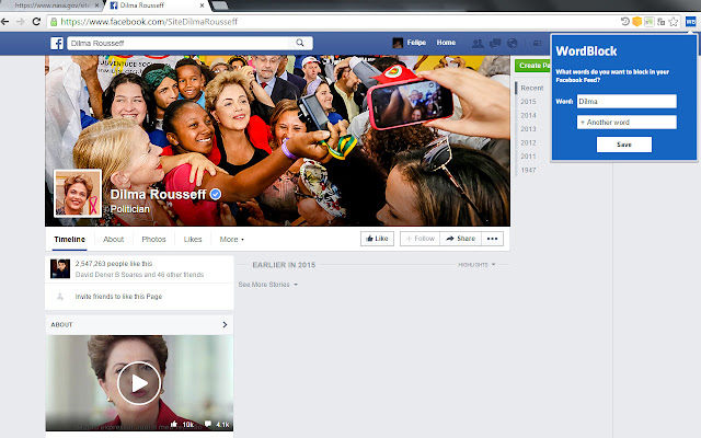 WordBlock for Facebook  from Chrome web store to be run with OffiDocs Chromium online