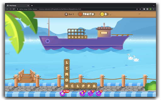 Word Cargo Puzzle Game  from Chrome web store to be run with OffiDocs Chromium online
