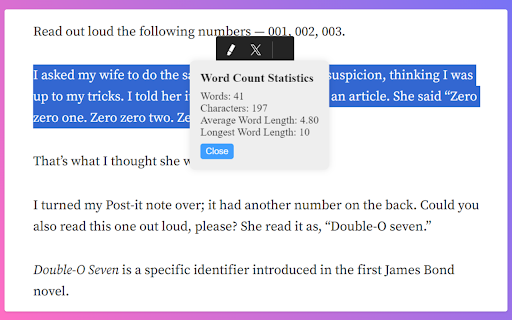 Word Count Stat Pro  from Chrome web store to be run with OffiDocs Chromium online