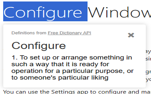 Word Definition  from Chrome web store to be run with OffiDocs Chromium online