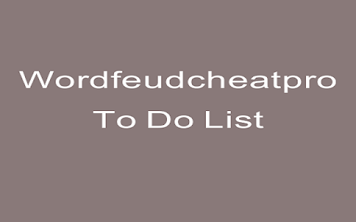 Wordfeudcheatpro To Do List  from Chrome web store to be run with OffiDocs Chromium online