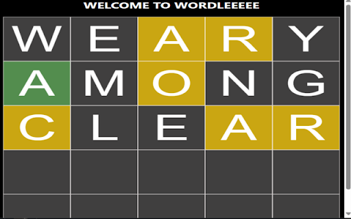 Wordle Extension Game  from Chrome web store to be run with OffiDocs Chromium online