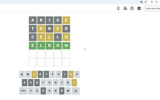 Wordle Solver Your Wordle Wingman  from Chrome web store to be run with OffiDocs Chromium online