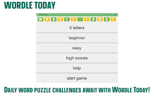 Wordle Today  from Chrome web store to be run with OffiDocs Chromium online