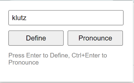 Word Lookup (Google define/pronounce)  from Chrome web store to be run with OffiDocs Chromium online