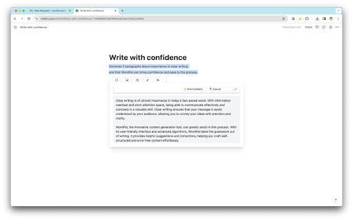WordPal: AI powered writing assistant  from Chrome web store to be run with OffiDocs Chromium online