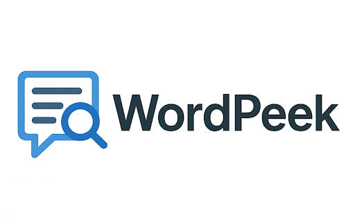 WordPeek  from Chrome web store to be run with OffiDocs Chromium online