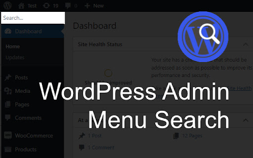 Wordpress Admin Menu Search  from Chrome web store to be run with OffiDocs Chromium online