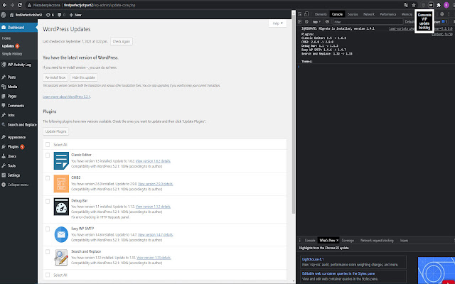 Wordpress automatic generate update backlog  from Chrome web store to be run with OffiDocs Chromium online