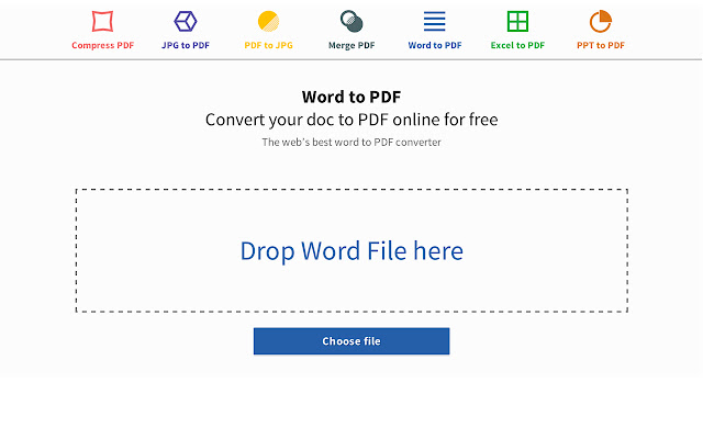 Word to PDF Smallpdf.com  from Chrome web store to be run with OffiDocs Chromium online