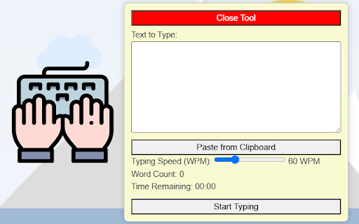 Word Typer  from Chrome web store to be run with OffiDocs Chromium online