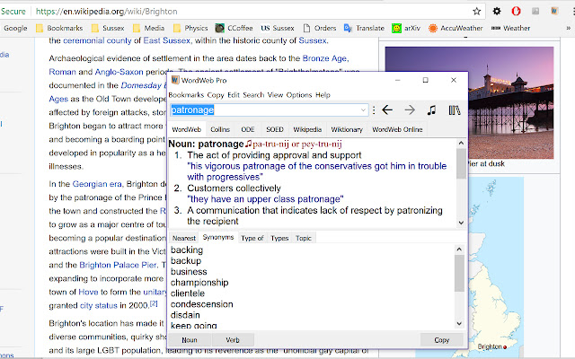 WordWeb Dictionary Lookup mula sa Chrome web store na tatakbo sa OffiDocs Chromium online