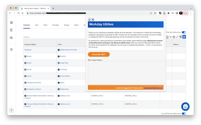 Workday Utilities  from Chrome web store to be run with OffiDocs Chromium online