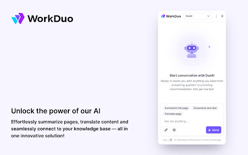 WorkDuo AI  from Chrome web store to be run with OffiDocs Chromium online