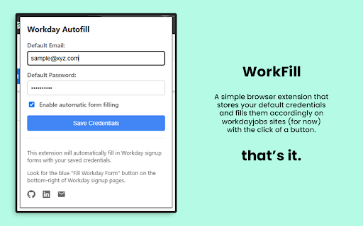 WorkFill  from Chrome web store to be run with OffiDocs Chromium online
