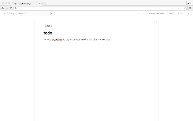 Workflowy New Tab  from Chrome web store to be run with OffiDocs Chromium online