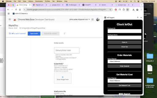WorkPro  from Chrome web store to be run with OffiDocs Chromium online