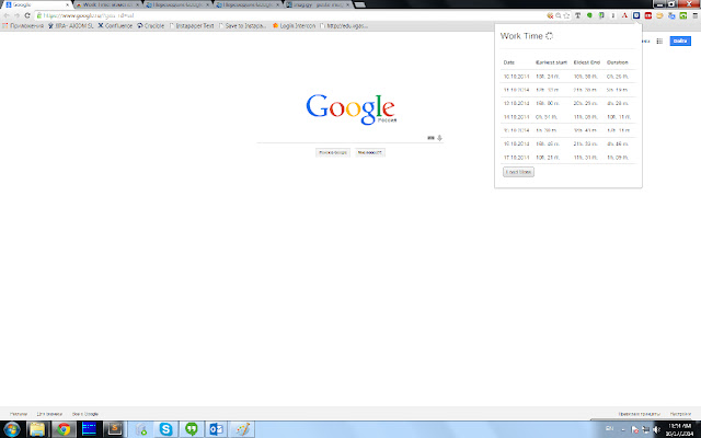 WorkTime  from Chrome web store to be run with OffiDocs Chromium online