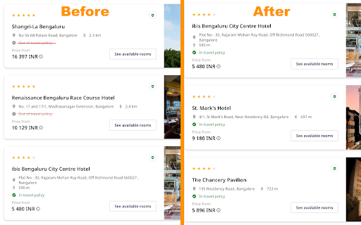 WorkTrips Out of Travel Policy Filter  from Chrome web store to be run with OffiDocs Chromium online