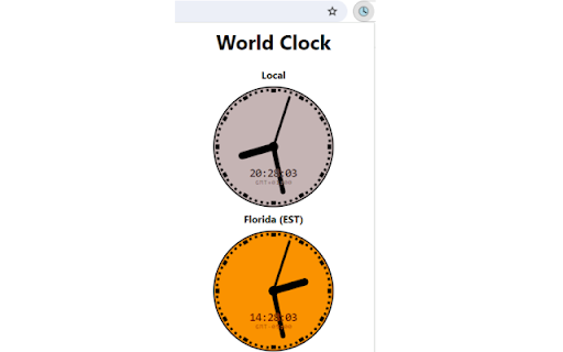 World Clock Popup Side Panel  from Chrome web store to be run with OffiDocs Chromium online