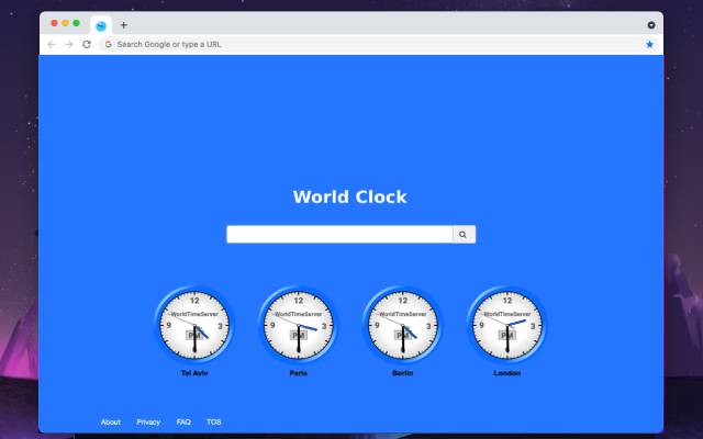 World Clock Tab  from Chrome web store to be run with OffiDocs Chromium online
