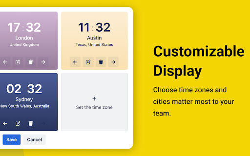 World Clock  Timezone Converter  from Chrome web store to be run with OffiDocs Chromium online