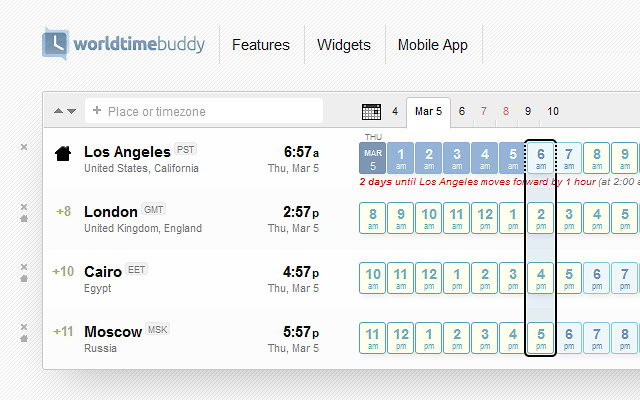 World Time Buddy  from Chrome web store to be run with OffiDocs Chromium online