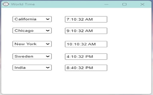 World Time by CoolDerive from Chrome web store to be run with OffiDocs Chromium online World Time by CoolDerive from Chrome web store to be run with OffiDocs Chromium online