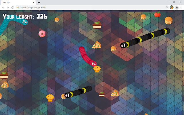 Worms Zone io Game  from Chrome web store to be run with OffiDocs Chromium online