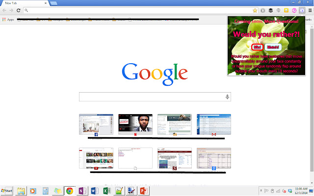 Would you rather?  from Chrome web store to be run with OffiDocs Chromium online