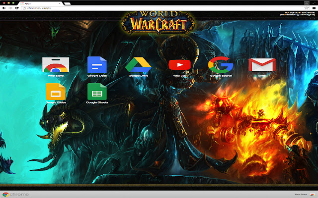 WOW Game Theme  from Chrome web store to be run with OffiDocs Chromium online