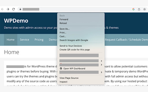 WP admin  from Chrome web store to be run with OffiDocs Chromium online