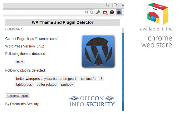 WP Detect  from Chrome web store to be run with OffiDocs Chromium online