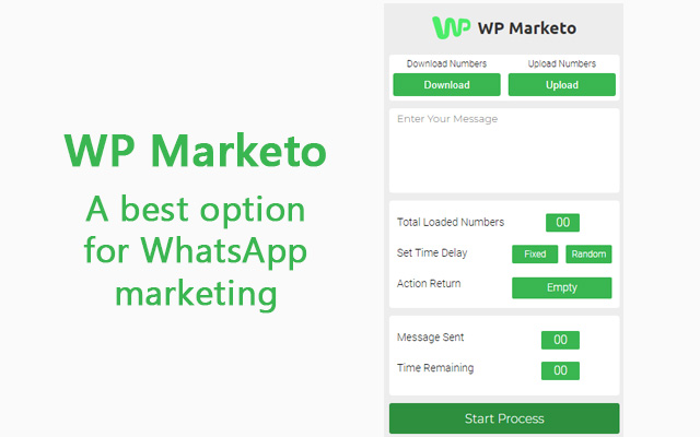 WP Marketo A free WhatsApp marketing tool  from Chrome web store to be run with OffiDocs Chromium online