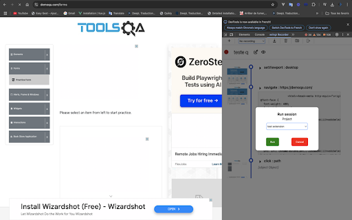 Wringr Recorder  from Chrome web store to be run with OffiDocs Chromium online