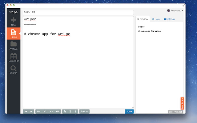 Wriper  from Chrome web store to be run with OffiDocs Chromium online