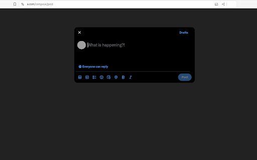 Write only x/twitter (block feed)  from Chrome web store to be run with OffiDocs Chromium online