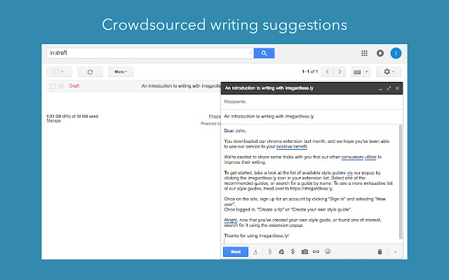 Writing Tips for Gmail from Irregardless.ly  from Chrome web store to be run with OffiDocs Chromium online